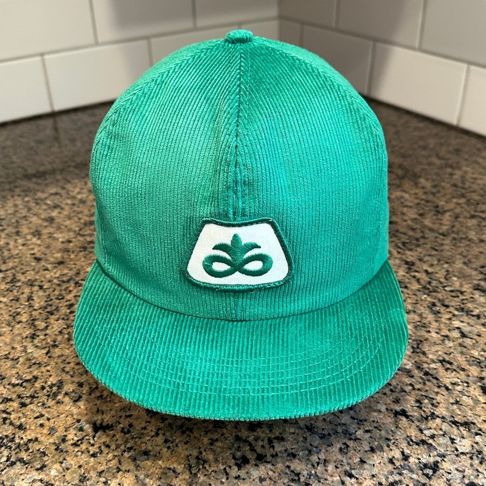 Pioneer K-Products Snapback Hat Mens OS Green Corduroy Vintage Agriculture Cap